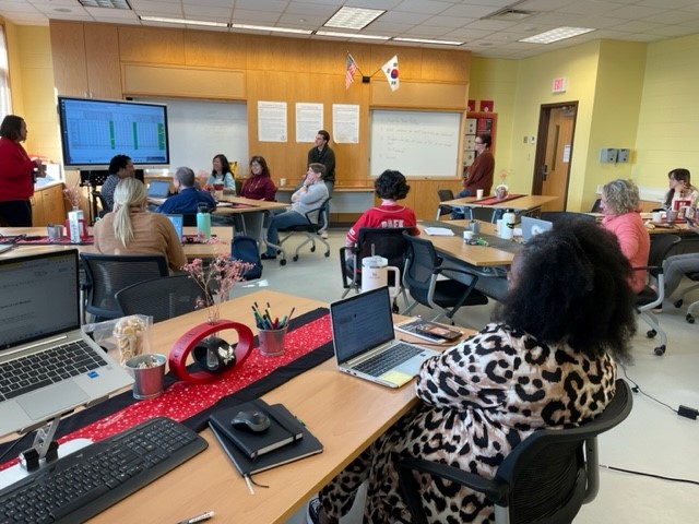 Every HWES grade level was able to delve into data from risk screeners given to all students to discuss how to support at-risk students in the areas of social and emotional behavior, supported with the SEAS partners, Humphreys West Elementary School, October 18, 2023. 